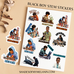Black Boy STEM Sticker Pack