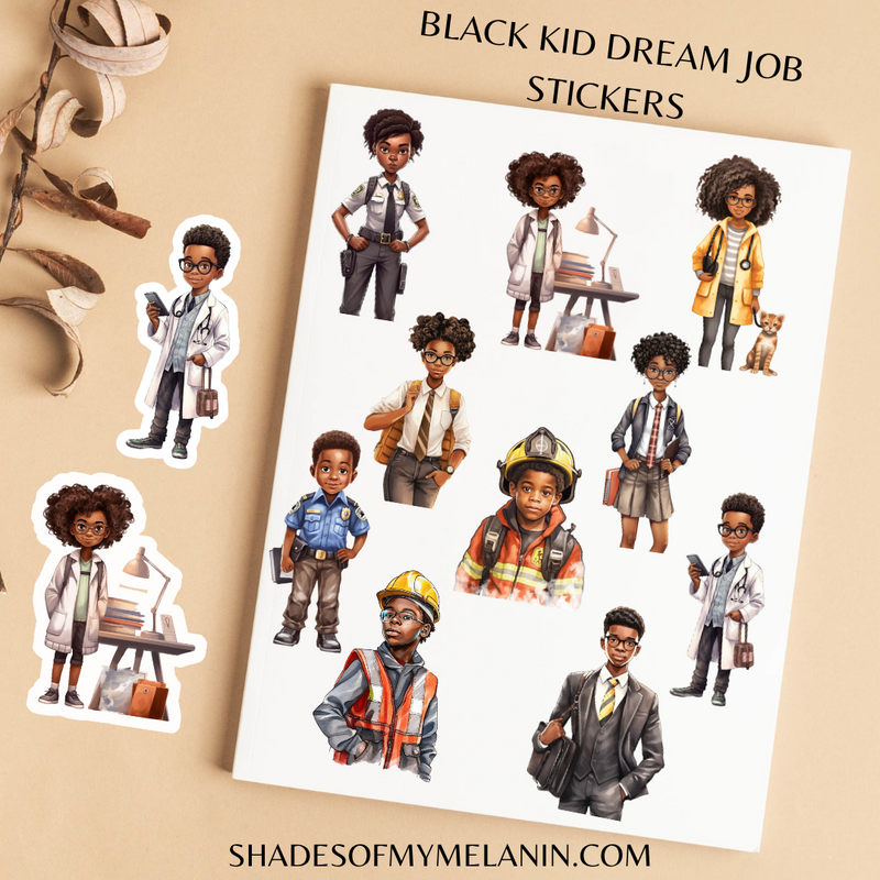 Black Kids Dream Job Sticker Pack