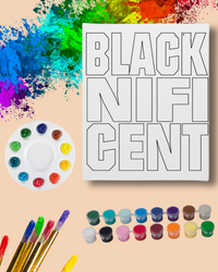 DIY Paint Party Kit - 11x14 Canvas - Blacknificent