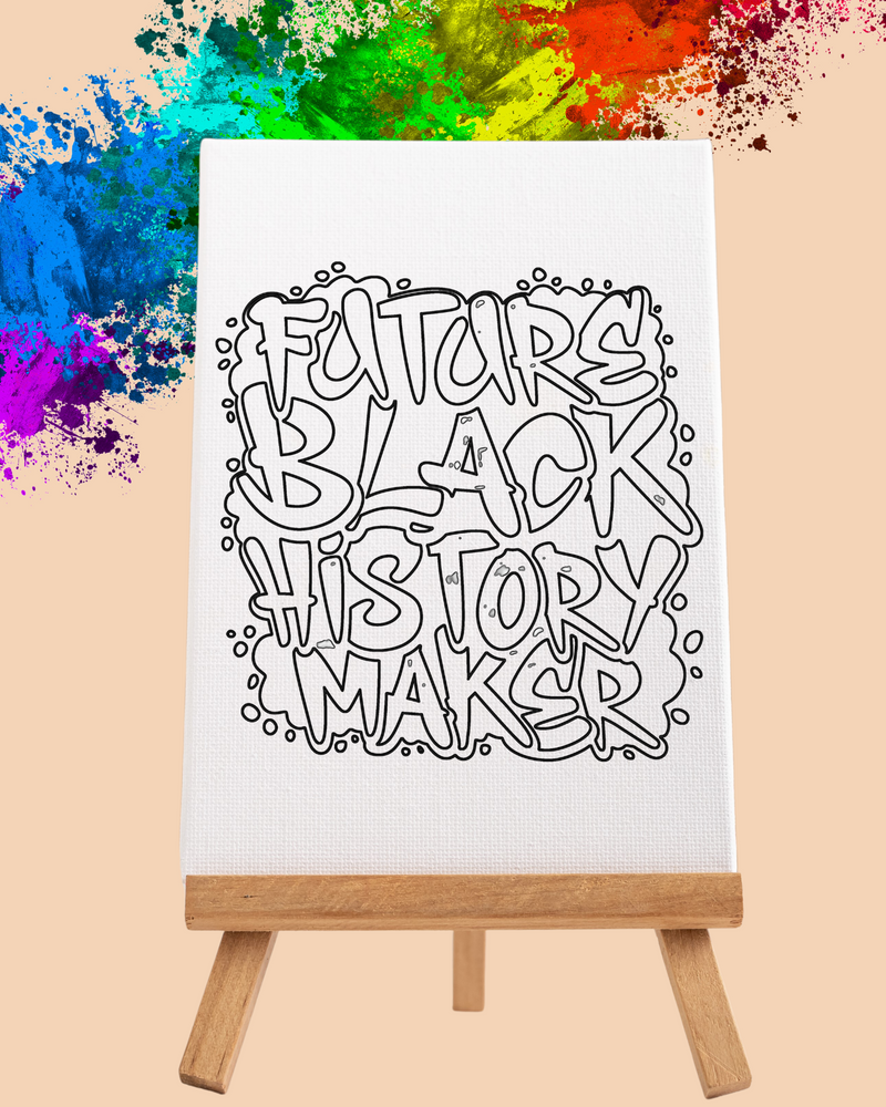 DIY Paint Party Kit - 11x14 Canvas - Future Black History Maker