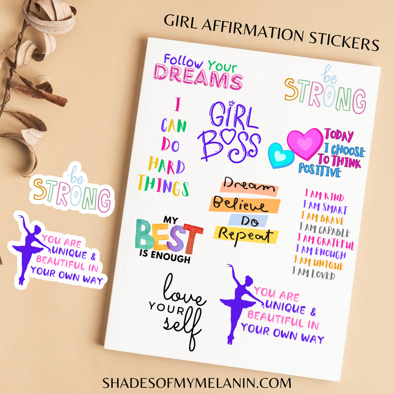 Girl's Affirmation Sticker Pack