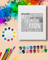 DIY Paint Party Kit - 11x14 Canvas -I am Black Man
