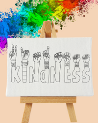 DIY Paint Party Kit - 11x14 Canvas - Kindness