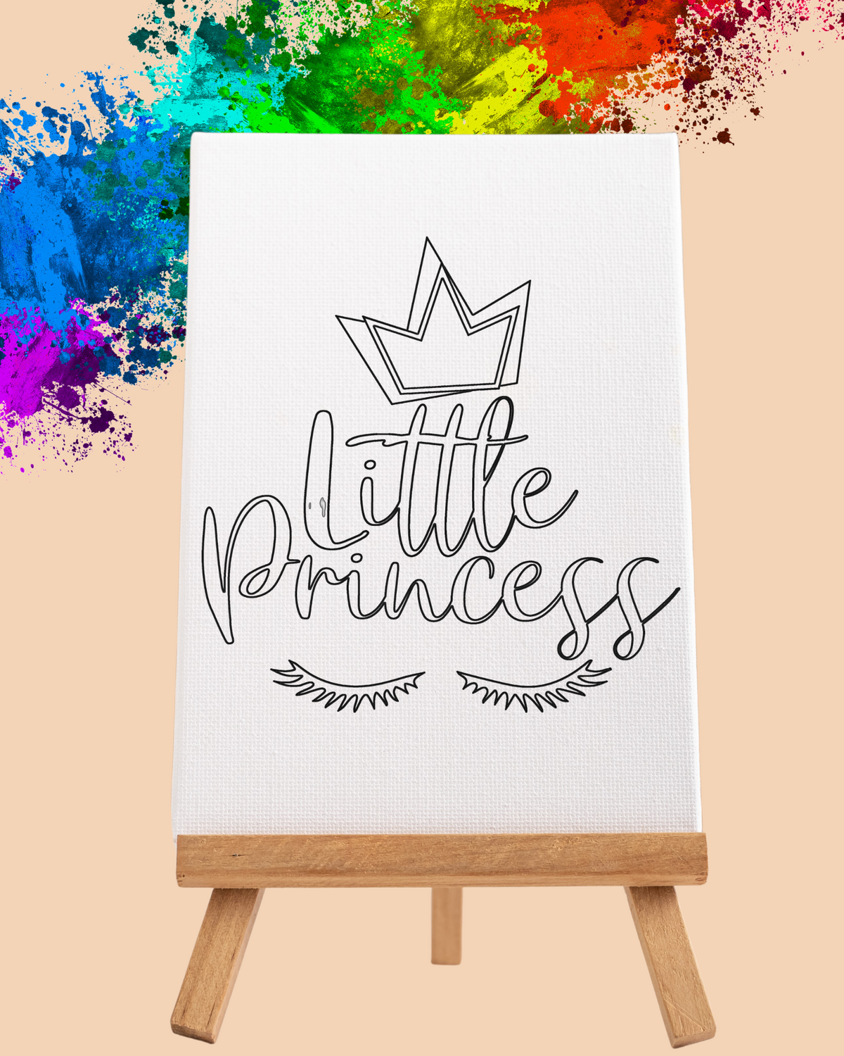 DIY Paint Party Kit - 11x14 Canvas - Little Princess