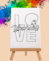 DIY Paint Party Kit - 11x14 Canvas - Love Yourself