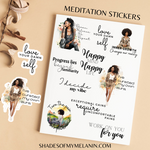 Black Woman Meditation Sticker Pack