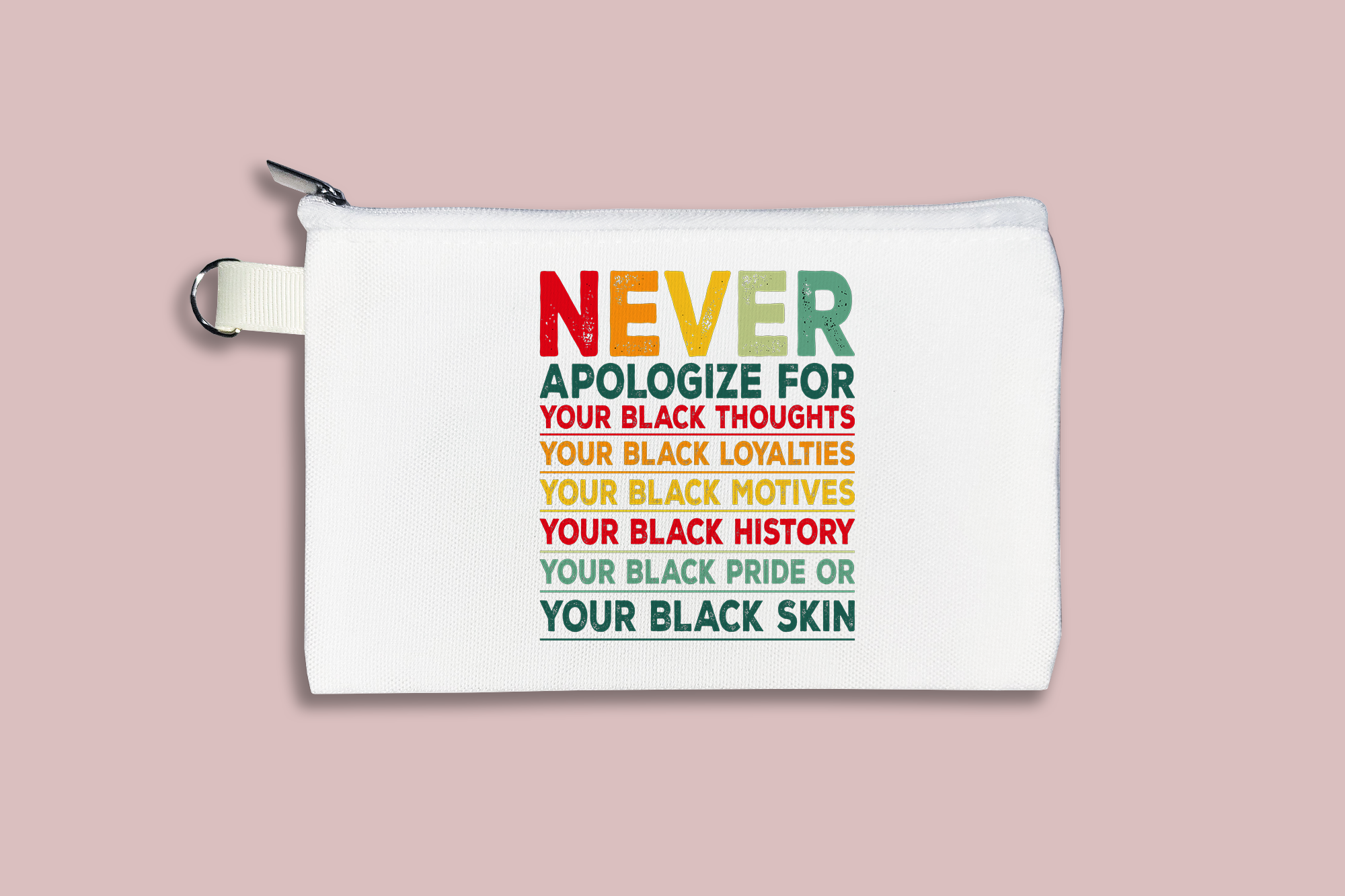 Never Apologize for Your Blackness Cosmetic Bag