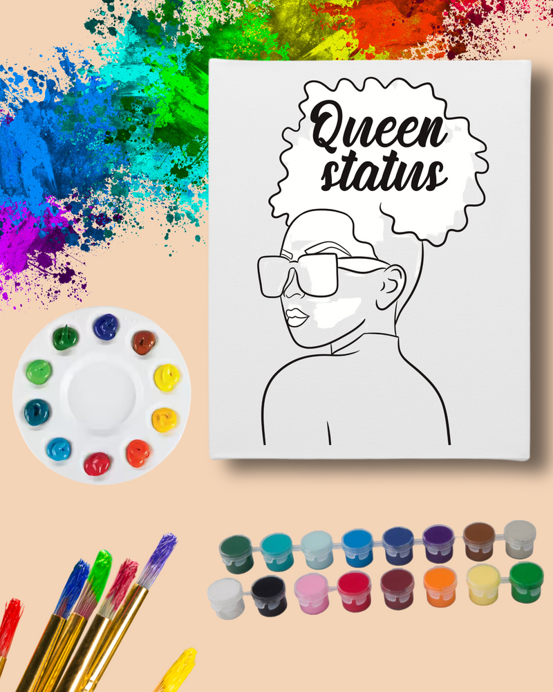 DIY Paint Party Kit - 11x14 Canvas - Queen Status