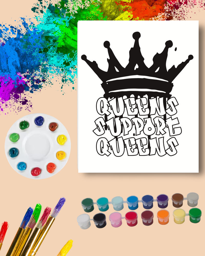 DIY Paint Party Kit - 11x14 Canvas - Queens Support Queens