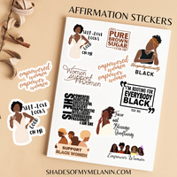 Black Woman Affirmation Sticker Pack