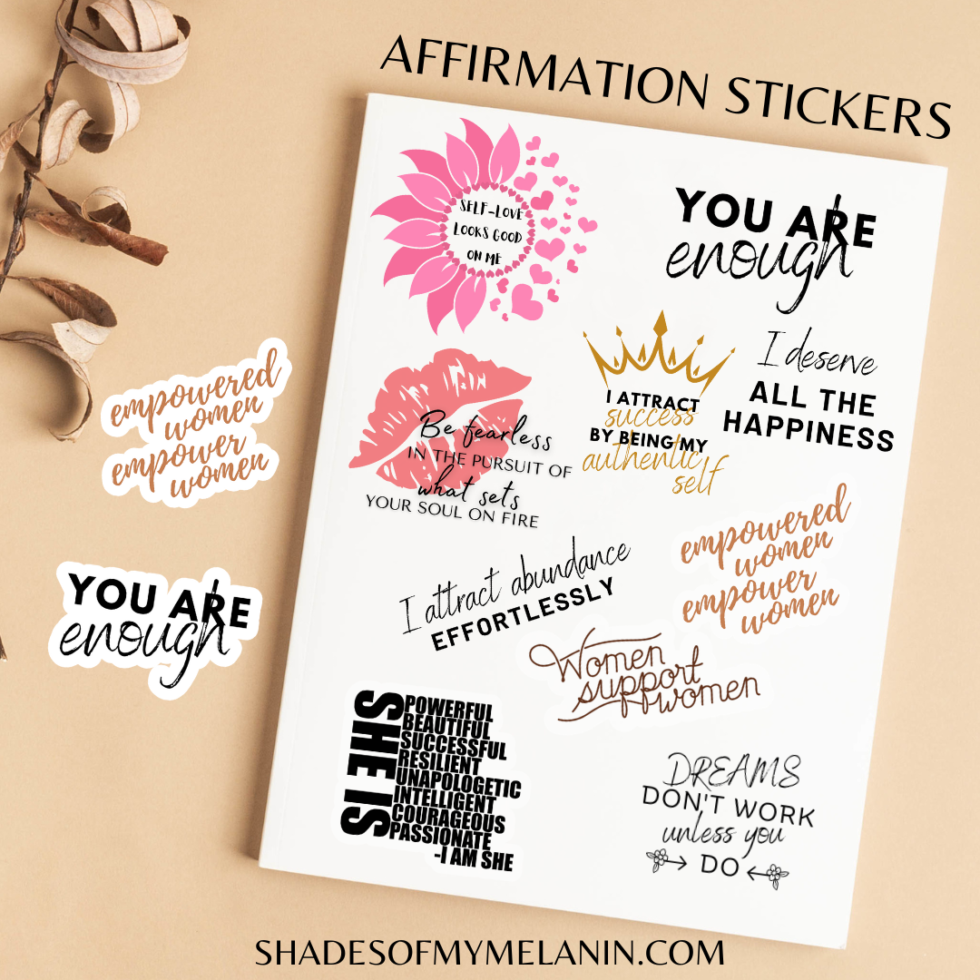 Affirmation / Positive Stickers - GLITTER Bundle