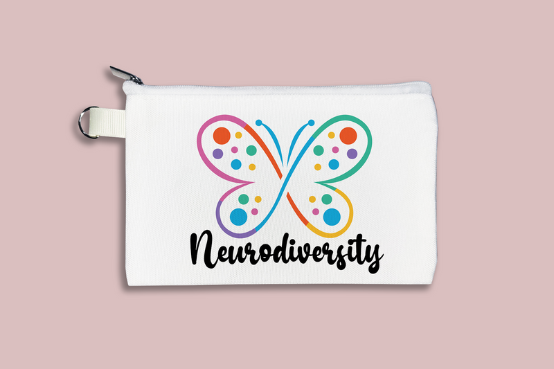 Neurodiversity Butterfly Cosmetic Bag