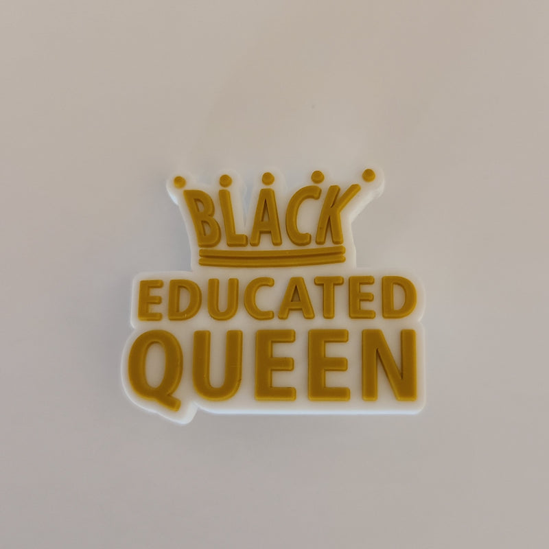 Black Educated Queen Shoe Charm
