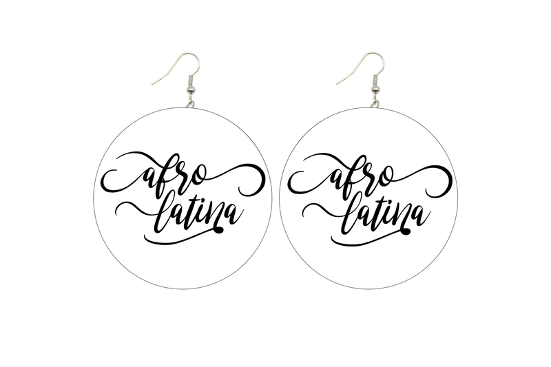 Afro Latina Wooden Earrings