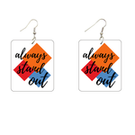 Always Stand Out Rectangle Wooden Earrings