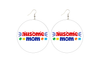 Ausome Mom Wooden Earrings (Adults - 6cm)
