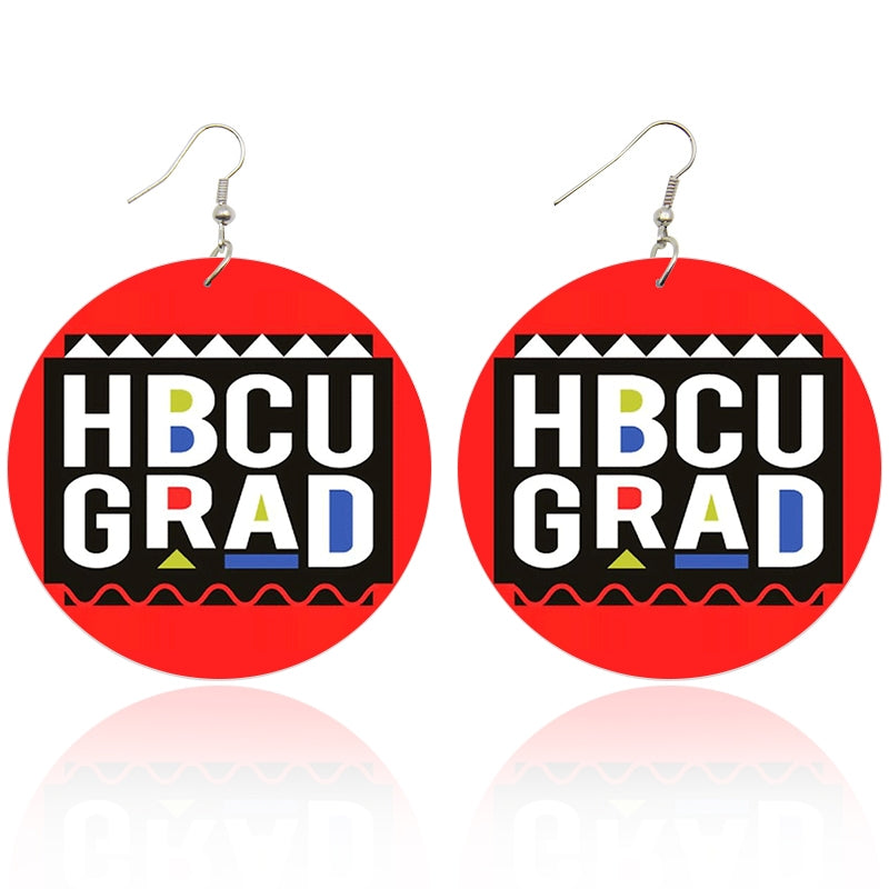 HBCU Grad Wooden Earrings - Shades of My Melanin LLC