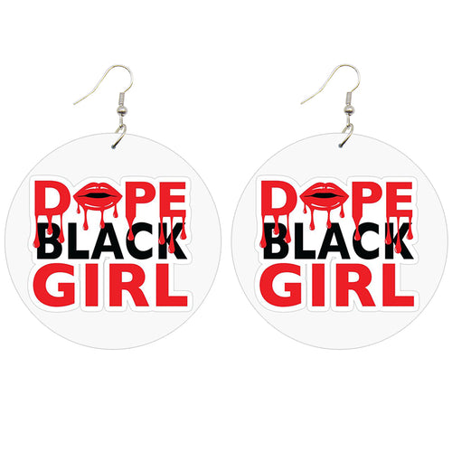 Dope Black Girl Wooden Earrings - Shades of My Melanin LLC