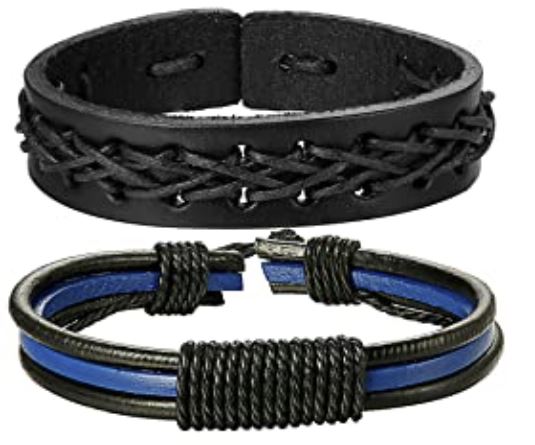 Black Excellence Men's Leather Bracelet