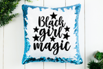 Black Girl Magic Sequin Pillow