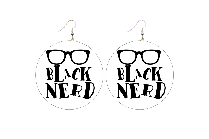 Black Nerd Earrings (Kids/Tween - 5cm)