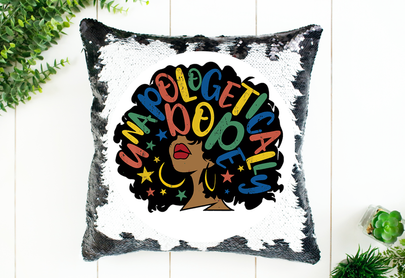 Unapologetically Dope Sequin Pillow