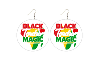 Black Teacher Magic Wooden Earrings