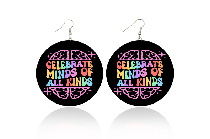 Celebrate Minds Autism Wooden Earrings