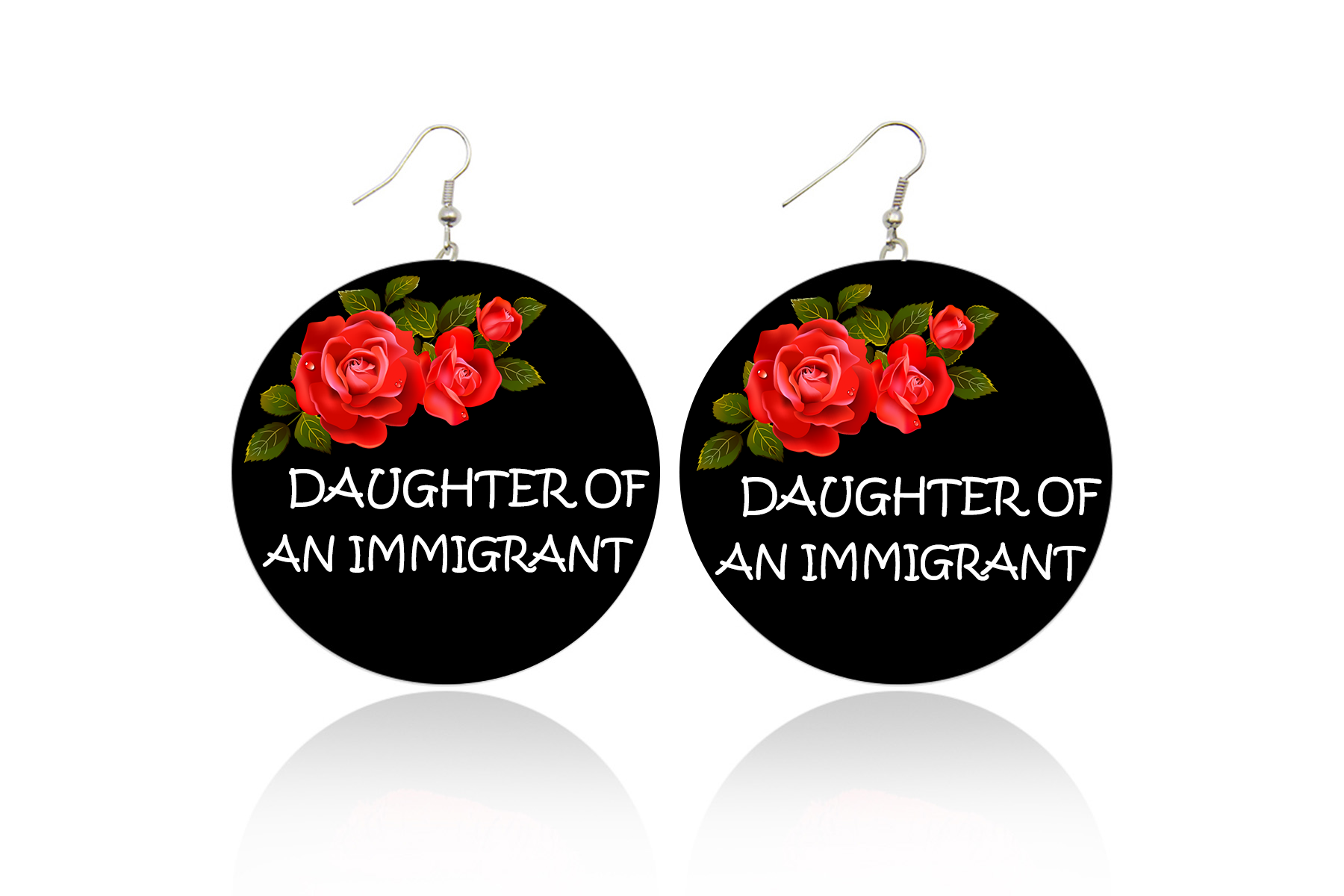 Daughter of an Immigrant Wooden Earrings