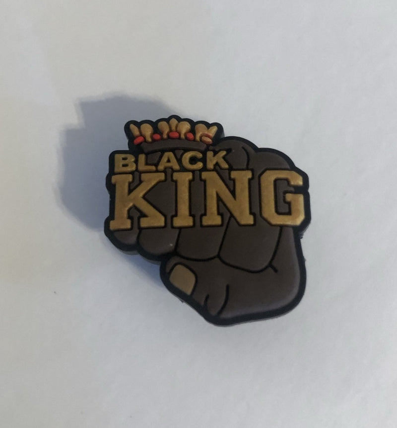 Black King Fist Shoe Charm