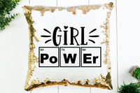 Girl Power Sequin Pillow