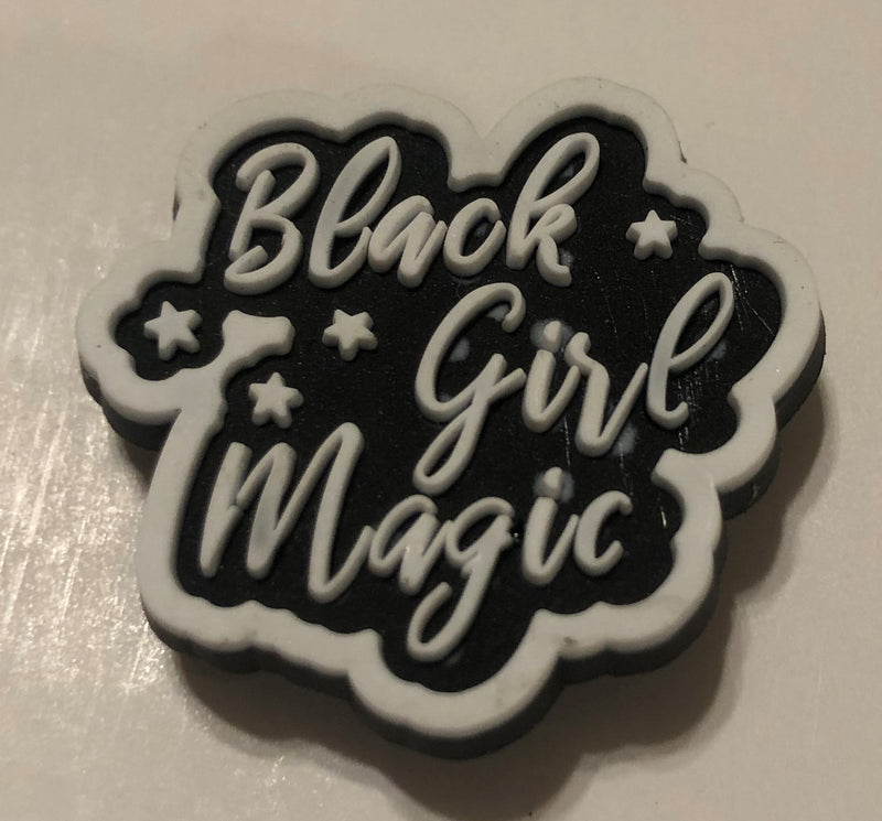 Black Girl Magic (White Stars) Shoe Charm