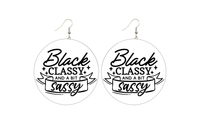 Black, Classy, and Sassy Wooden Earrings