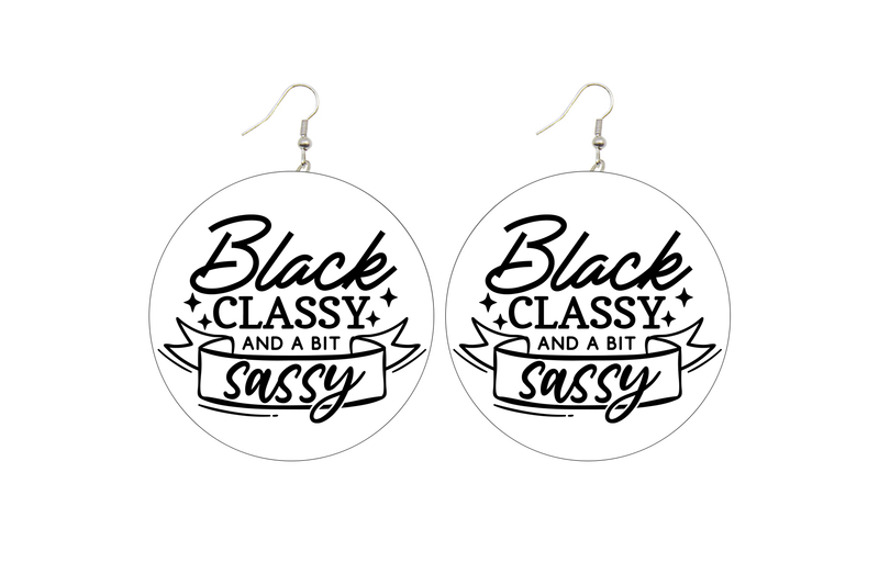 Black, Classy, and Sassy Wooden Earrings