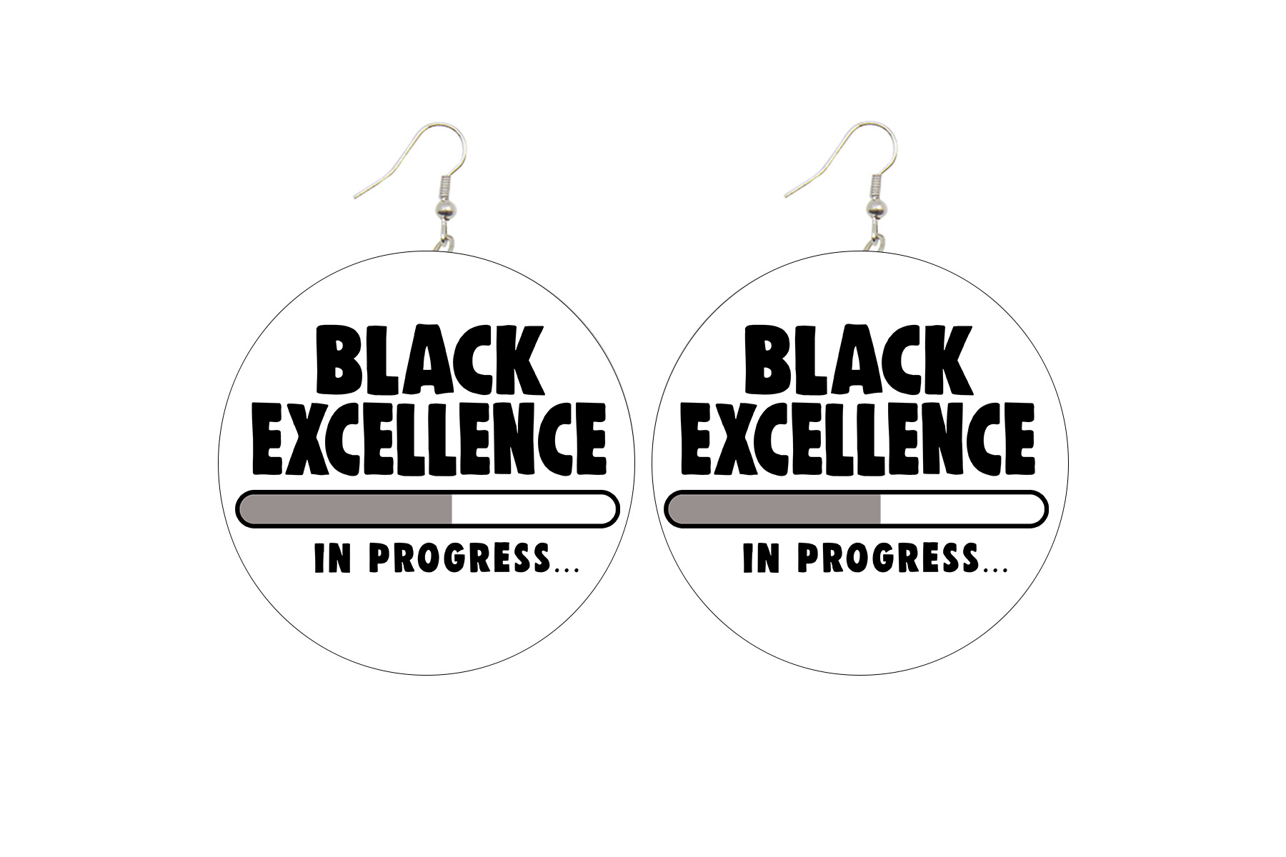 Black Excellence In Progress Wooden Earrings