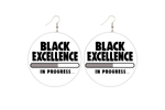 Black Excellence In Progress Wooden Earrings
