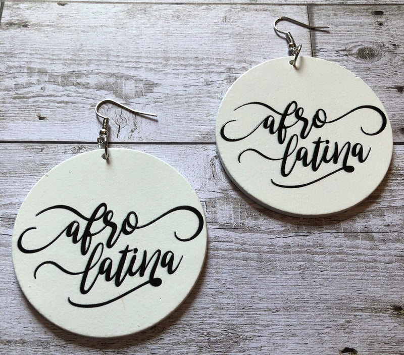 Afro Latina Wooden Earrings