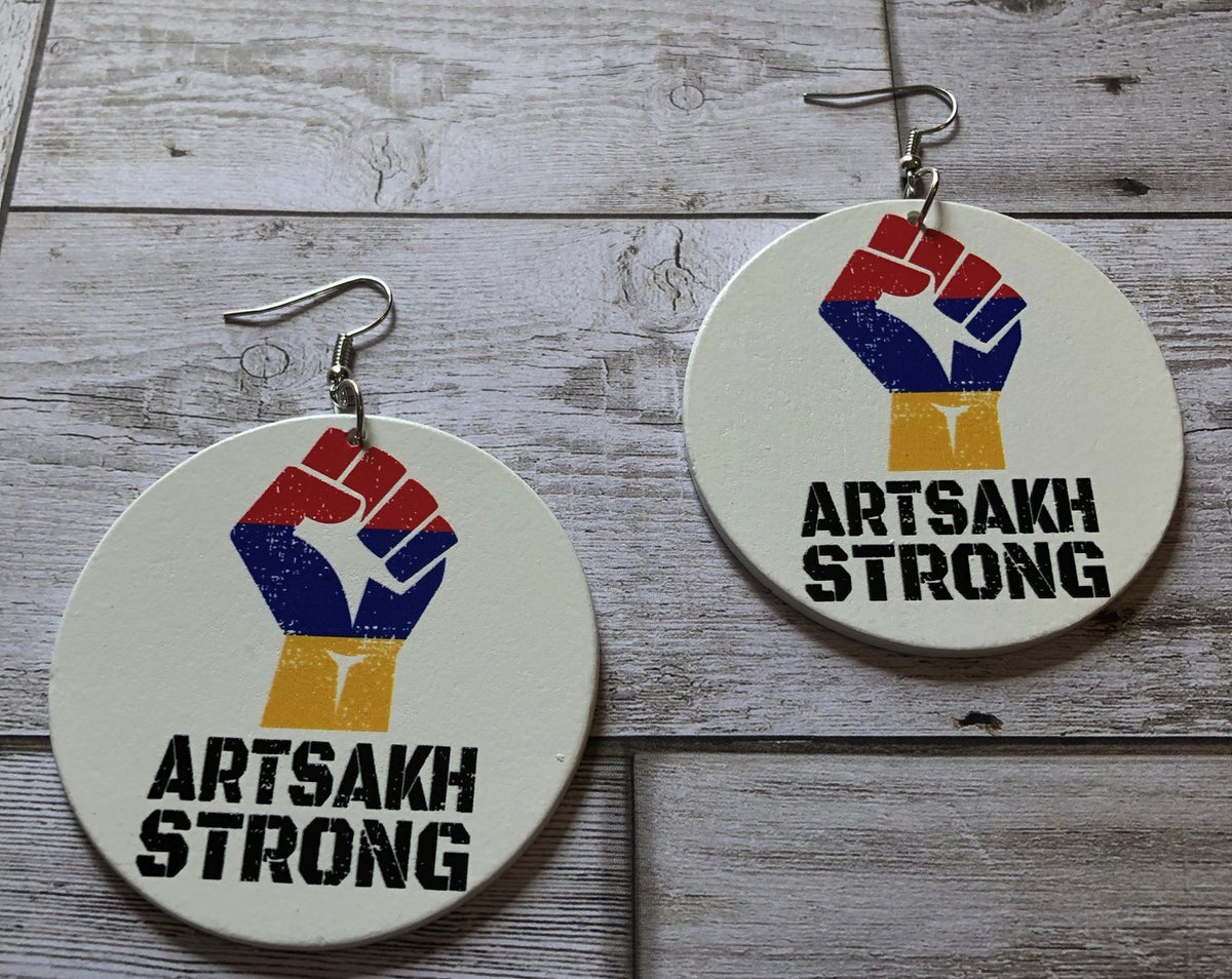 Artsakh Strong Wooden Earrings