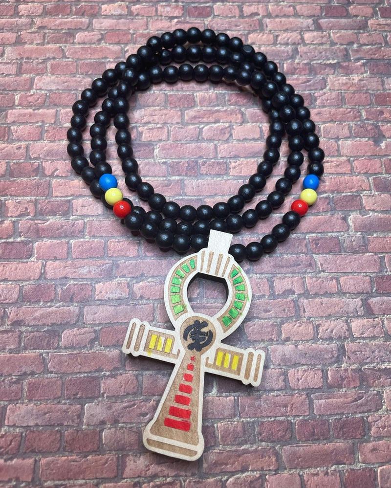 Colorful Ankh Beaded Necklace