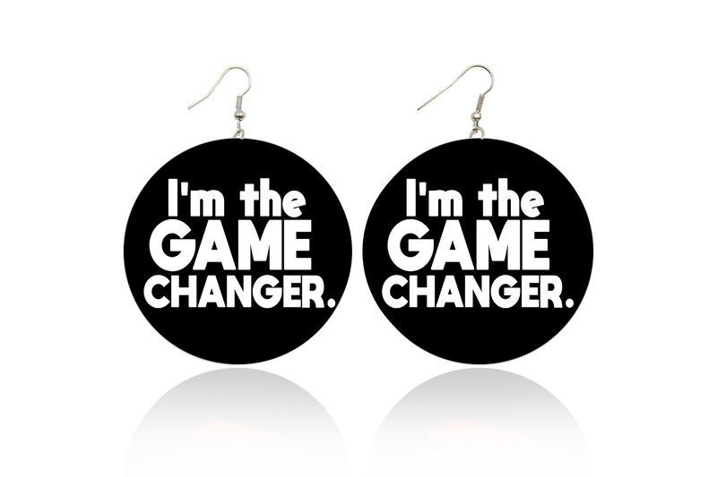 I'm The Game Changer Wooden Earrings