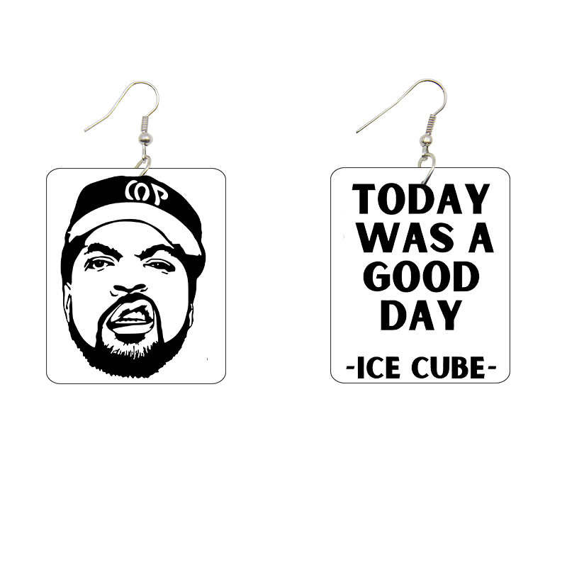 Ice Cube - Today Was a Good Day Wooden Earrings