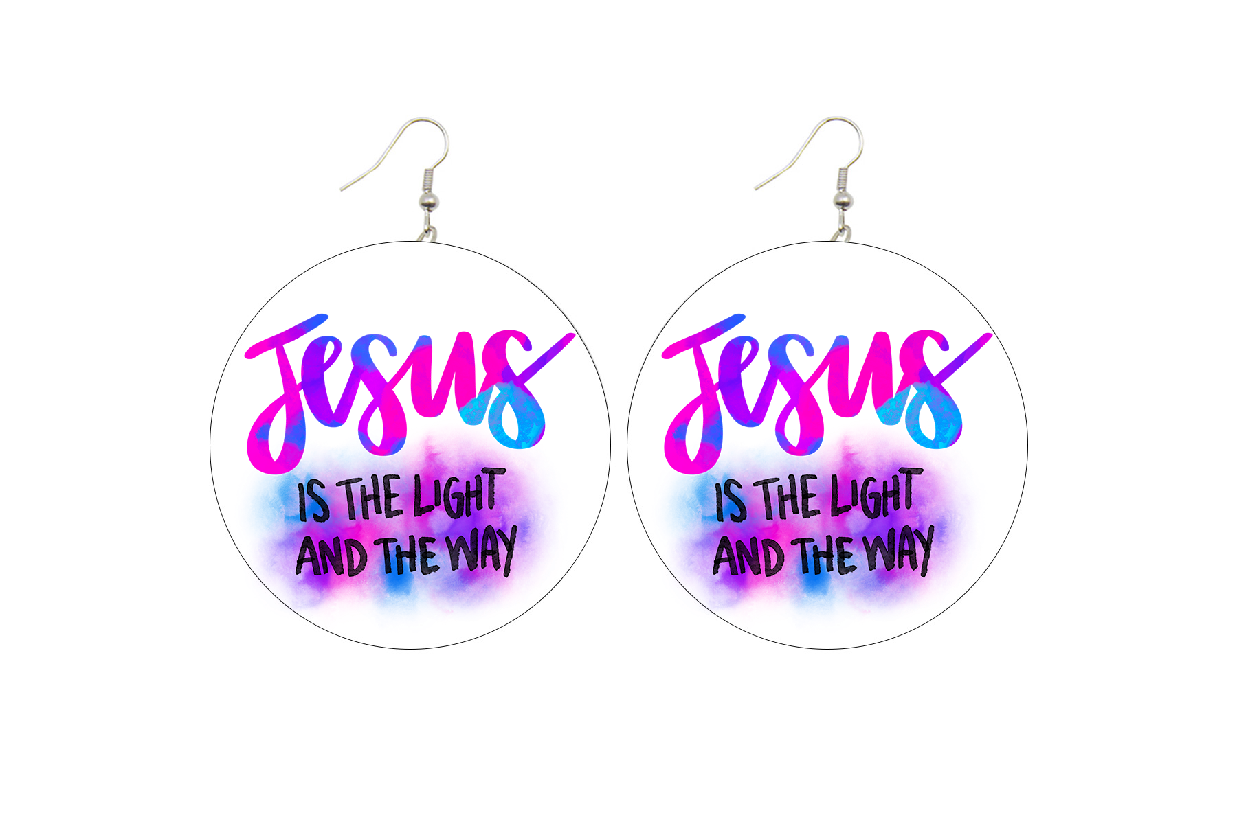 Jesus is The Light Wooden Earrings