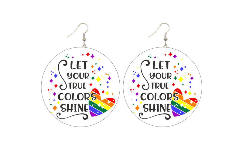 Let Your True Colors Shine Wooden Earrings