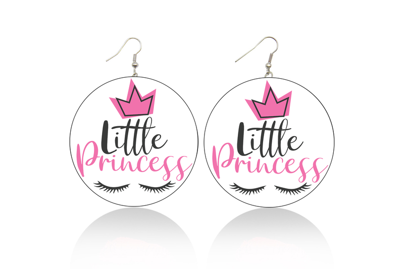 Little Princess Wooden Earrings (Kids/Tween - 5cm)