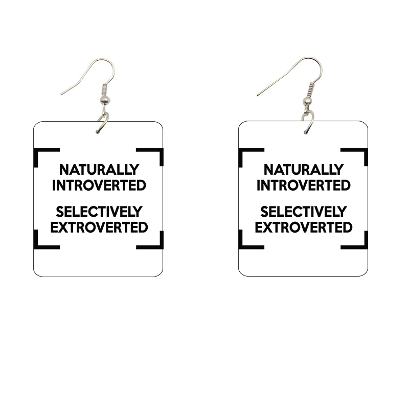 Naturally Introverted, Selectively Extroverted Wooden Earrings