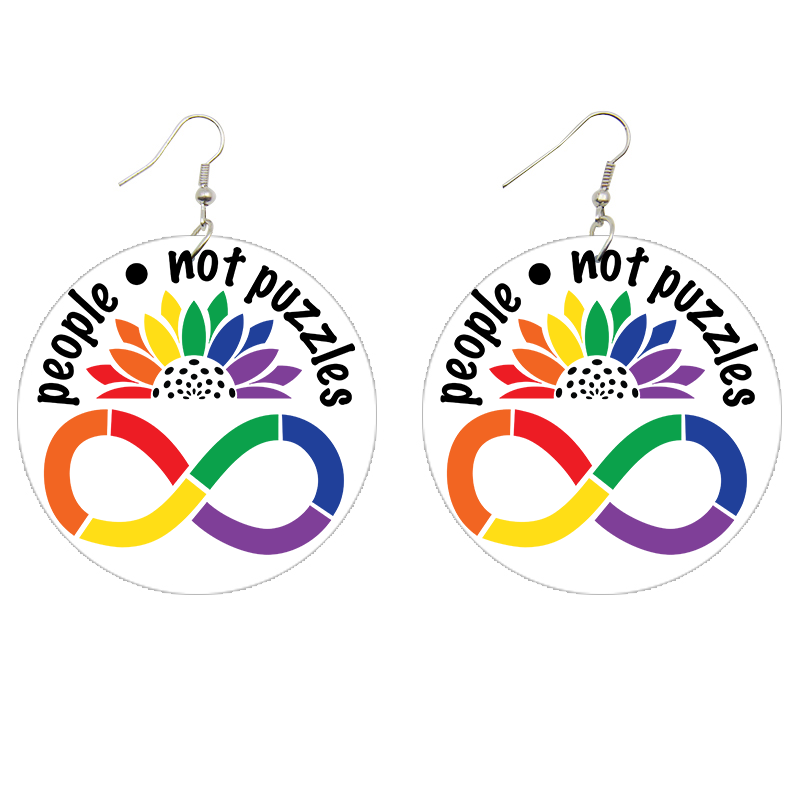 People Not Puzzles Wooden Earrings