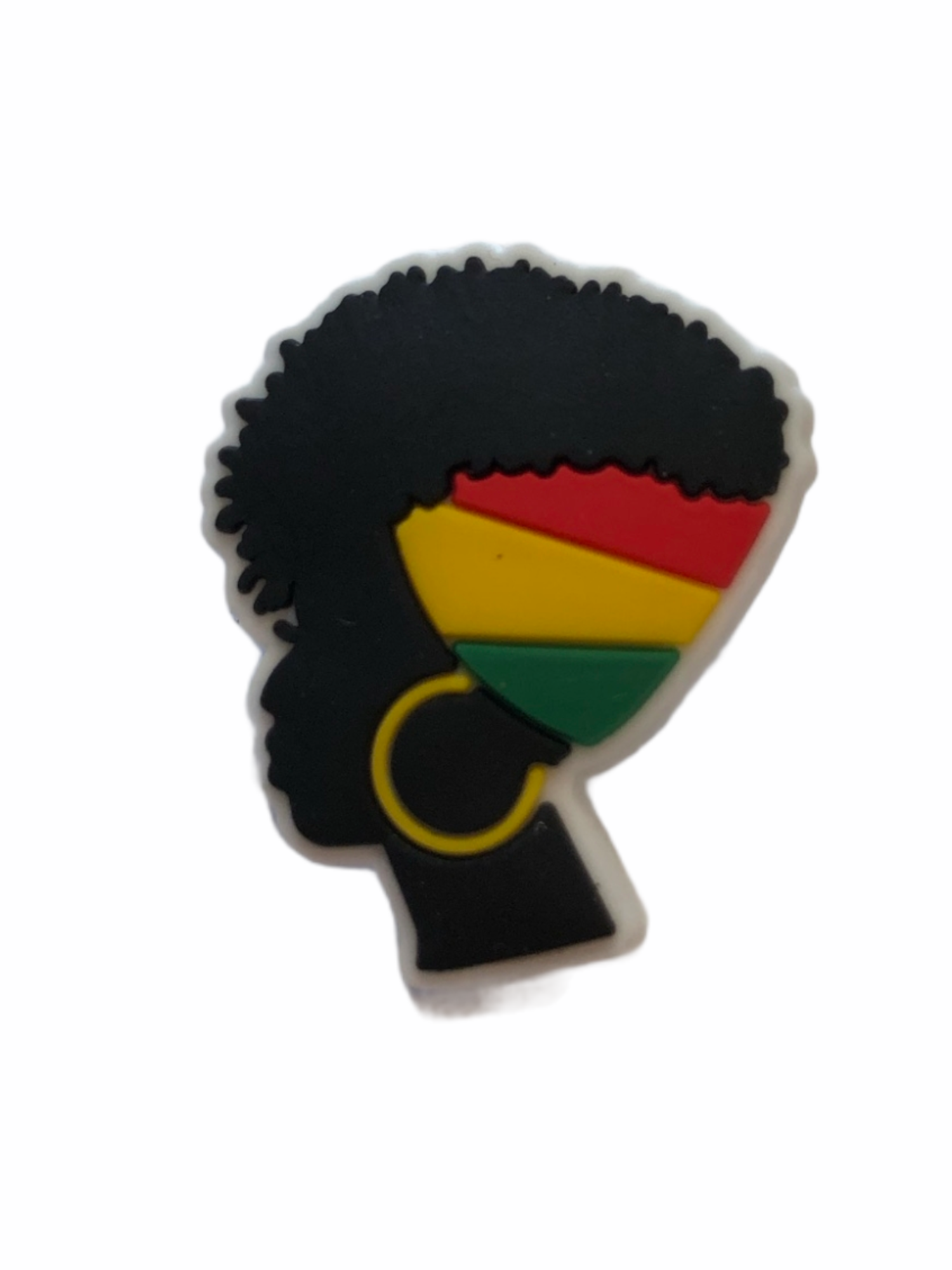 Jamaica Afro Puff Shoe Charm