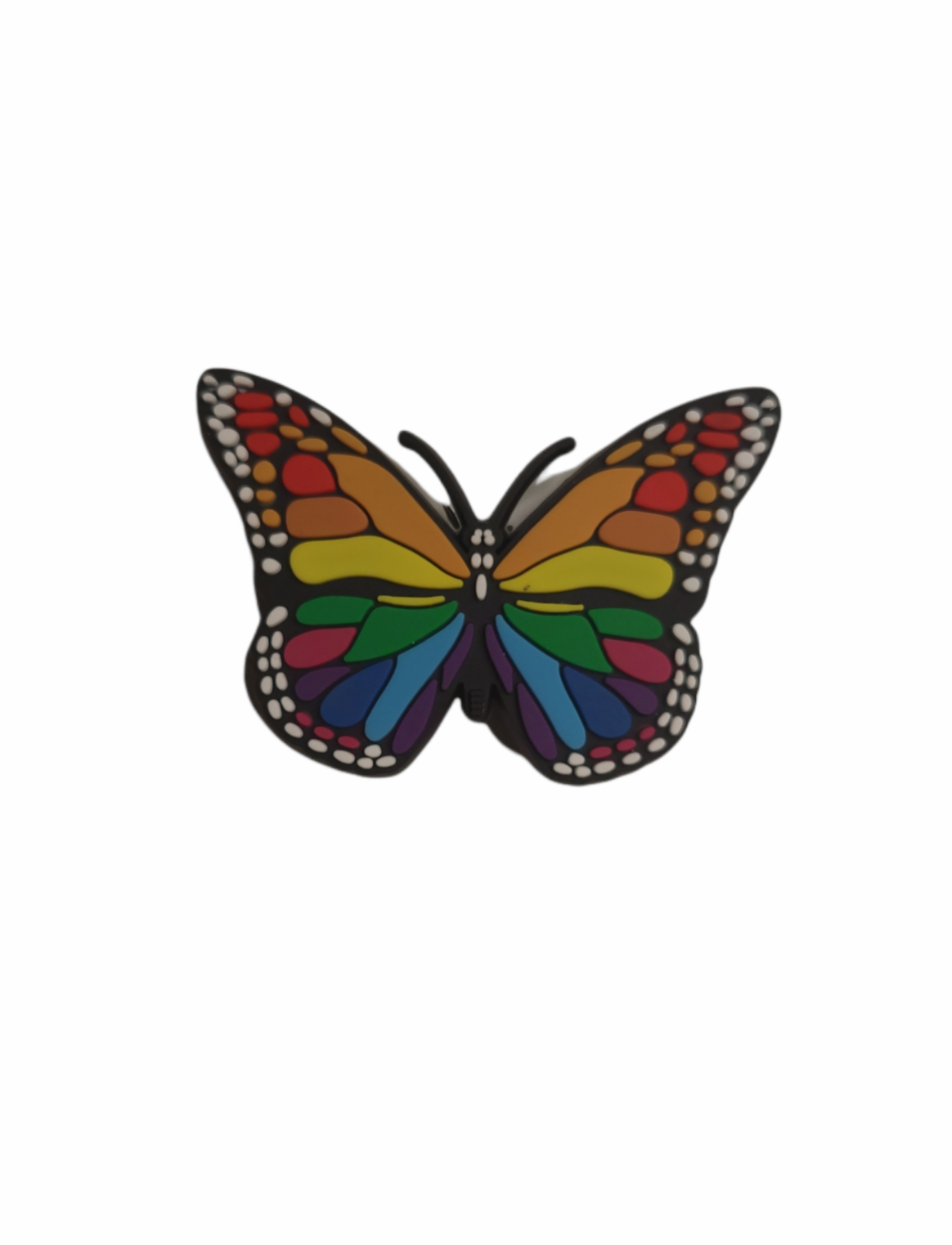 Rainbow Butterfly Shoe Charm
