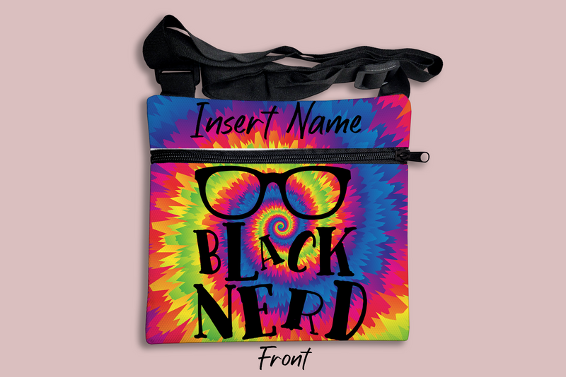 Black Nerd Cross Body Bag + FREE Bookmark