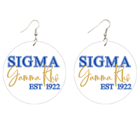 Sigma Est. 1922 Wooden Earrings